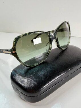 Tory Burch Sunglasses – Green Tortoiseshell Frame – Authentic – With Case